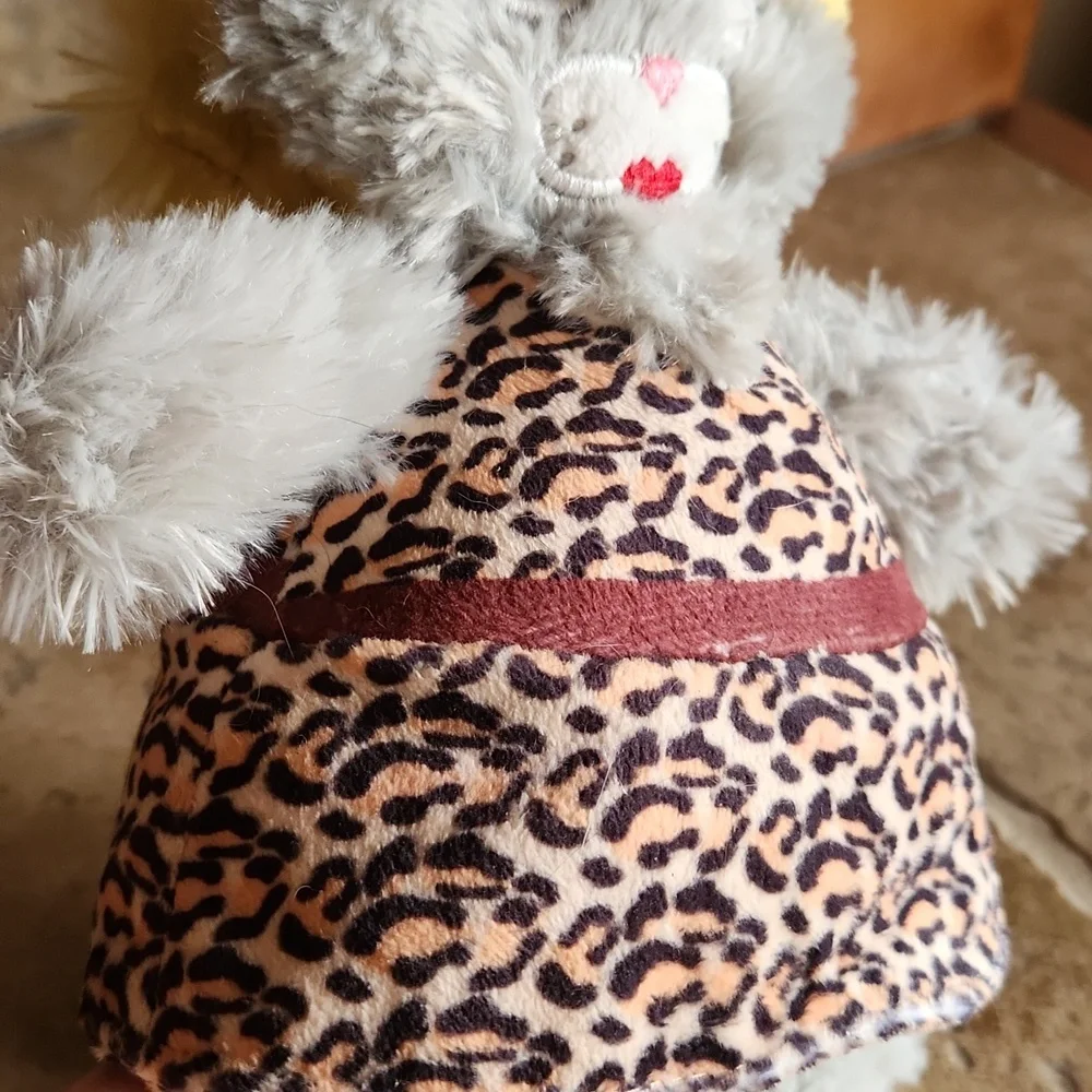 BARK Gray Cat Doll in Leopard Dress and Sting Ray Dog Toys